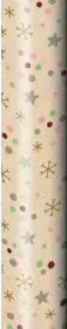cadeaupapier Nordic Mountain 150 x 70 cm wit/goud