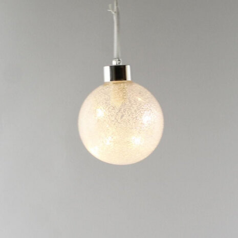 kerstballen verlicht led 8 cm glas parelmoer