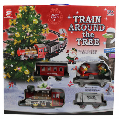 decoratietrein Around the Tree staal 23-delig