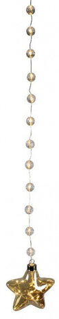 kersthanger ster led 12 x 200 cm glas goud