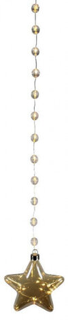 kersthanger ster led 15 x 200 cm glas goud