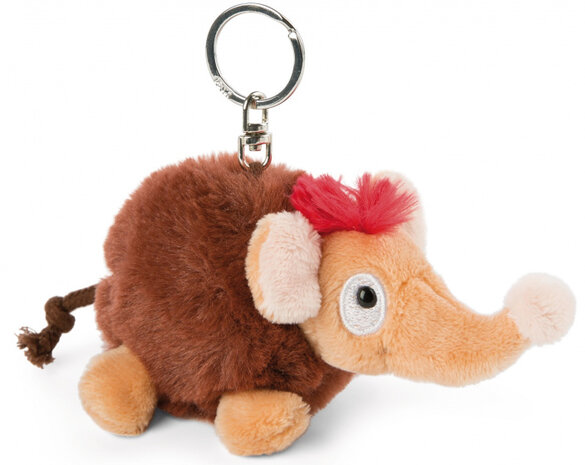 sleutelhanger Tyson junior 10 cm pluche bruin/roze