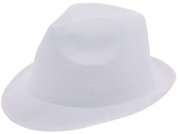 hoed Maffia 58 cm polyester wit