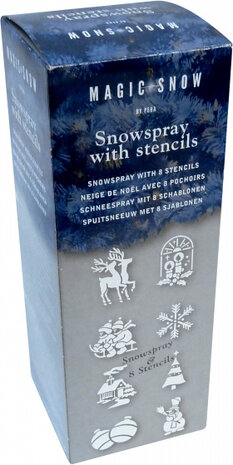 sneeuwspray 150 ml aluminium wit 9-delig