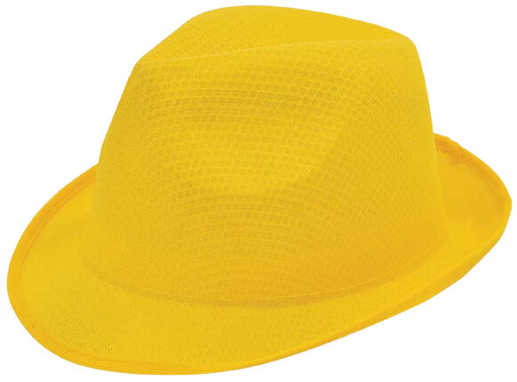 hoed Maffia 58 cm polyester geel