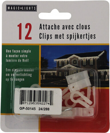decoratieverlichting-clips 1 x 2 cm wit 24-delig