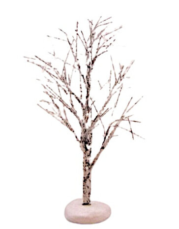 boompje sneeuw 15 cm zwart/wit