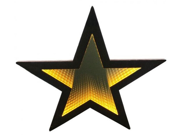 spiegelverlichting kerstboom led 69 cm geel/zwart