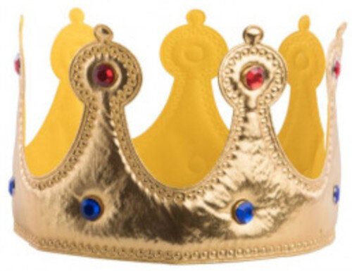 kroon goud/rood/blauw one-size
