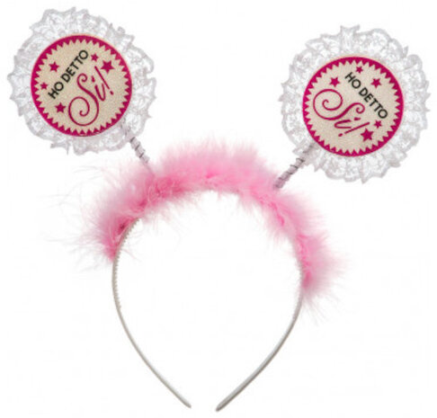 diadeem Ho Detto Si! dames roze one-size