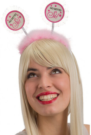 diadeem Ho Detto Si! dames roze one-size