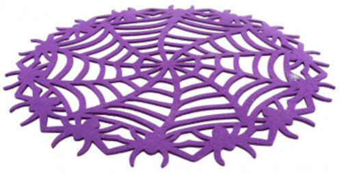 placemat spinnenweb 38 cm vilt paars