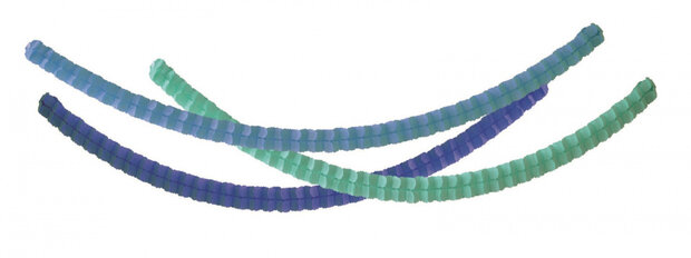 slingers pastel 3 meter papier blauw/groen 3 stuks