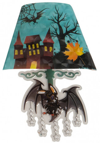 lamp vleermuis 22 x 30,8 cm blauw/zwart