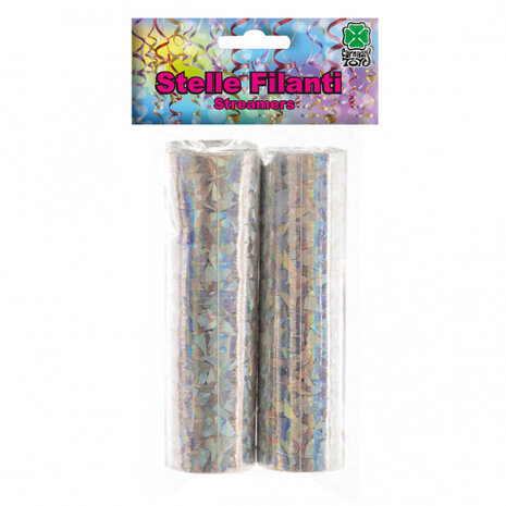 serpentine hologram 4 meter zilver 2 stuks