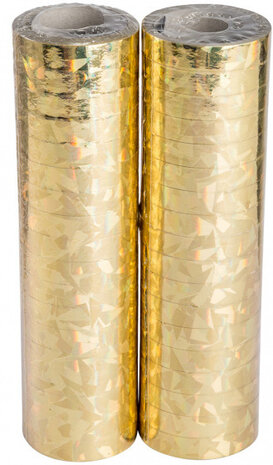 serpentine hologram 4 meter goud 2 stuks