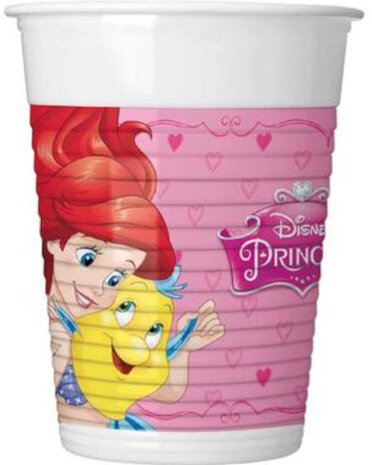 feestbekers Princess Dream meisjes 200 ml roze 8 stuks