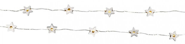 lichtsnoer met timer sterren led 230 cm wit