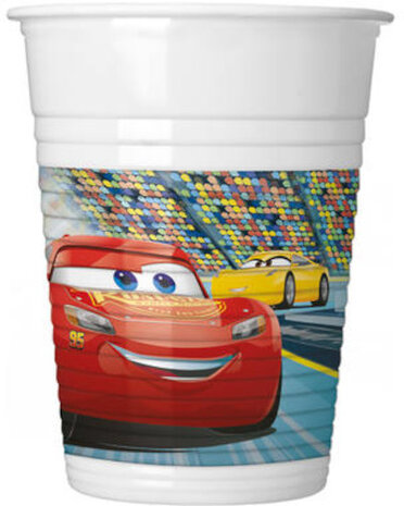 feestbekers Cars 200 ml rood/geel 8 stuks