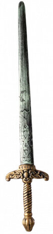 zwaard 85 cm goud/grijs