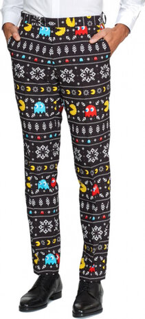 verkleedpak Pac-Man winter heren polyester zwart mt 60