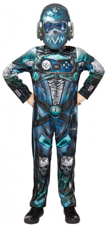 verkleedkostuum Gamer Boy junior groen maat 116-128 2-delig