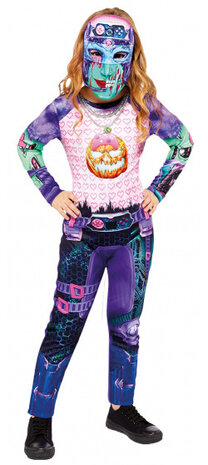 verkleedkostuum Gamer Girl roze maat 140-152 2-delig