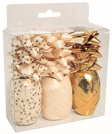 sierlint strik 20 meter goud/cr&egrave;me 12-delig