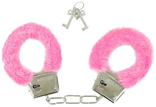 handboeien pluche/staal roze one-size
