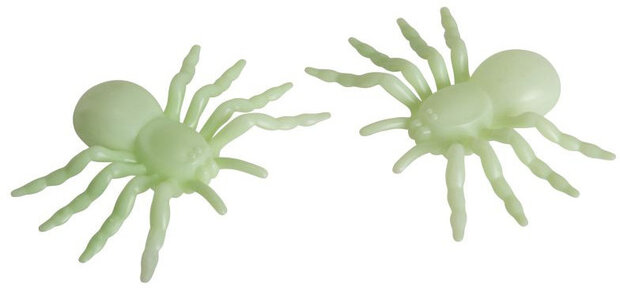 spinnen glow-in-the-dark junior groen 2 stuks
