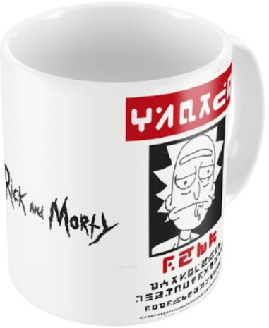 mok Rick and Morty 300 ml keramiek wit/zwart