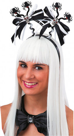 hoofdband halloween dames polyester zilver