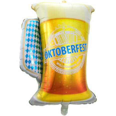 heliumtank Balloongaz Oktoberfest blauw/wit 21-delig