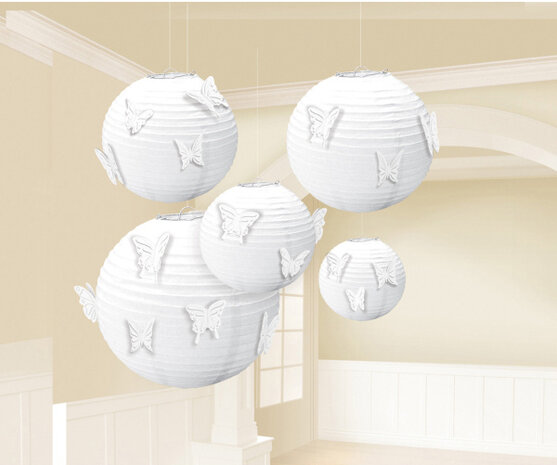 lampionnen Butterflies Paper 24,1 cm papier 3 stuks