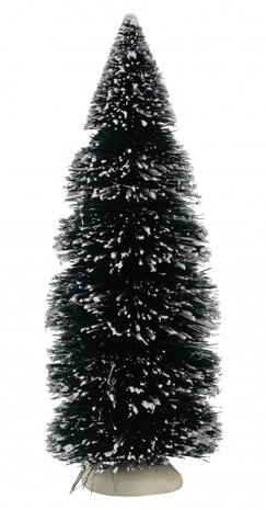 kerstboom besneeuwd kerstdorp 23 cm groen/wit