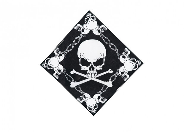 bandana Prikkeldraad 55 x 55 cm polyester zwart