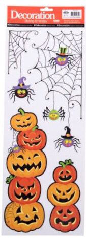 raamstickers pompoen 21 x 59 cm vinyl oranje