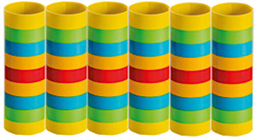 serpentines streep 4 meter papier geel 6 stuks