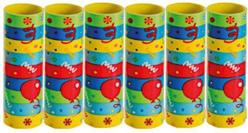 serpentines ballon 4 meter papier rood 6 stuks