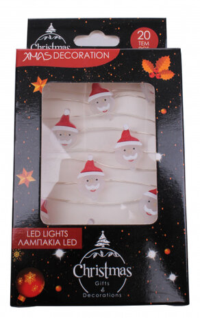 kerstverlichting kerstman led 2,2 meter wit