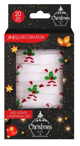 kerstverlichting zuurstok led 2,2 meter rood/wit
