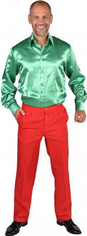 verkleedblouse Schurk heren polyester groen maat XXL