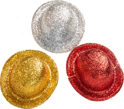 feesthoedjes PVC goud/zilver/rood 3 stuks one-size