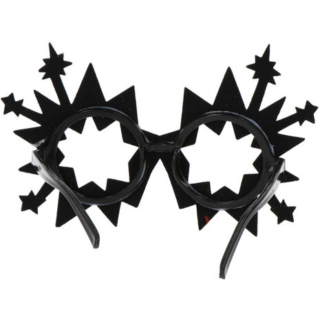 feestbril vuurwerk zilver/zwart one-size