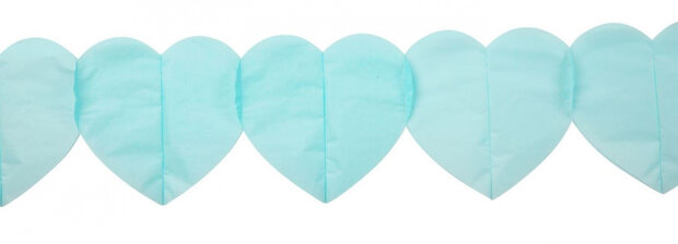 slinger hartjes 6 meter papier blauw