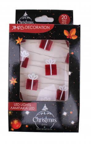 kerstverlichting pakje led 2,2 meter rood/wit