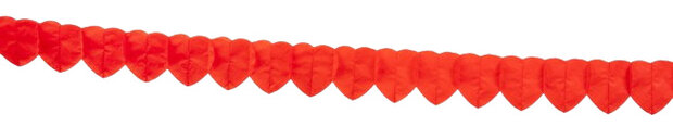 slinger Garland Hart 2,5 meter papier rood