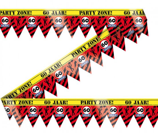 partylint 60 Jaar rood/geel