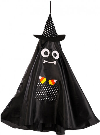 hangdecoratie spook 80 cm textiel zwart