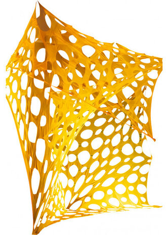spinnenweb groot 600 x 250 cm textiel oranje